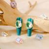 Pedrería para Uñas con Diamantes Grandes Brillantes, Pedrería Transparente Tipo Hielo con Parte Posterior Puntiaguda, Pedrería Apilada, Cubos de Azúcar Cristalino con Forma de Flor Rosa y Huevos de Paloma