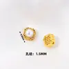 Nuevo anillo de cobre bañado en oro con incrustaciones de diamantes, caja mágica, cara de anillo pasante, accesorios de joyería hechos a mano con cuentas para pulsera y collar de cristal DIY