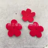 Pajarita Roja con Textura de Flor de Cinco Pétalos y Palabras de Bendición Accesorios para el Cabello Antiguos Hechos a Mano para Año Nuevo Materiales