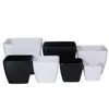 Atacado do Fabricante Vasos Quadrados para Flores, Recipientes Simples para Vasos de Flores, Vasos para Plantas de Exterior, Vasos para Flores de Imitação de Porcelana, Vasos Espessos de Plástico para Mudas