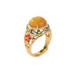 Anel Flor Oca Esmalte de Cera de Abelha Banhado a Ouro Prata de Lei S925 Cervo Prateado Estilo Palácio da Maré Nacional Anel Elegante Retrô