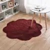 Tapete de lã sintética feito sob medida para uso doméstico na sala de estar, sofá, quarto, bay window, banquinho de maquiagem e tapete em formato de flor de ameixa