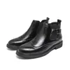 Botas de cuero para hombre, talla grande transfronteriza nuevo modelo de comercio exterior, zapatos de cuero retro de caña alta estilo británico, botas Martin de moda tendencia al por mayor