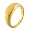 Anillo Cruzado Simple de Acero de Titanio de Alta Calidad Superficie Lisa Se Puede Grabar Accesorios para Anillo de Dedo