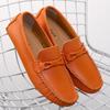 Zapatos Perezosos de Piel de Vaca de Primera Capa Populares en Transmisión en Vivo, Zapatos de Talla Pequeña, Zapatos de Cuero Versátiles Casuales para Hombre, Zapatos de Conducir de Piel Suave