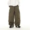 Calça comprida masculina estilo japonês, novidades de outono 2026, calça casual de corte reto para meninos, calça cargo estilosa e versátil para crianças pequenas