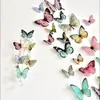 Nuevo Pegatina de Pared Estéreo 3D Mariposa PVC Estéreo Sin Clavos DIY Autoadhesivo Superficie de Pared Cortina Decoración Colorida