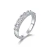 Anillo de plata S925 con moissanita, anillo cerrado, modelo nuevo más vendido en Amazon transfronterizo y Temu, disponible para venta al por mayor desde la fuente