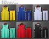 Venta al por mayor tuanding printing-abrigo azul zafiro de secado rápido borde blanco patrón axilar malla transpirable ropa de baloncesto chaleco basket
