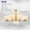 Nuevo Candelabro Estilo Chino, Lámpara para Sala de Estar, Candelabro de Jade y Cobre, Villa Grande, Casa de Construcción Propia, Edificio Dúplex, Comedor, Candelabro Estilo Chino