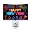 Banner de Año Nuevo 2027 Personalizado Fondo Feliz Año Nuevo Amazon Fiesta en Casa Bandera para Fiesta al Aire Libre
