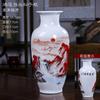 Juego de Tres Floreros Pequeños de Cerámica de Jingdezhen para Decoración de Hogar, Sala de Estar, Mueble de TV y Estante Antiguo