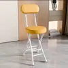 Cadeira dobrável Encosto de cadeira Cadeira de jantar para casa Portátil Cadeira para dormitório universitário Lazer na varanda Banqueta redonda dobrável