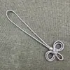 Xiangfei 2M15B-2 corda trançada artesanal com nó de orelha dupla, estilo fresco e simples, adequada para roupas infantis, decoração de bolsa, pingente de celular em acrílico