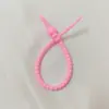 Leden Transfronterizo DIY Simple Estrella de Cinco Puntas Corbata de Silicona Renacuajo Conejo Muñeco Reutilizable Bolsa Cordón