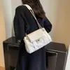 2025 Bolso de Cadena de Moda para Mujer Textura de Alta Calidad Patrón de Diamantes Bolso de Hombro a la Moda para Viajes Diarios Bolso Cruzado de Hombro Único Nuevo