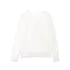 Suéter Tejido de Punto con Retazos de Encaje de Manga Larga Elegante Moderno Nuevo Estilo Europeo y Americano Transfronterizo para Mujer 0506001