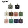 Wt-P2089 Colgante Delgado Cuadrado Geométrico Fresa Cristal Ojo de Tigre Piedra Joyería con Incrustaciones de Circonita de Colores Accesorios para Pendientes
