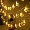 Luzes de Fio de Estrela e Lua de LED do Oriente Médio para Eid Al-Adha Luzes de Fio de Castelo Lunar de Lâmpada a Querosene Luzes de Decoração de Eid