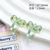 Pingente de Laço Fofo e Simples em Liga Metálica com Gotejamento de Óleo Material para Acessórios de Joias Colar Pulseira Feito à Mão