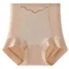 Calça de Renda Embossada de Cintura Alta com Controle de Barriga, Base Líquida, Calça de Modelagem Leve Invisível, Levante de Glúteos Respirável, Virilha de Seda de Amora Antibacteriana Roupa Íntima Feminina