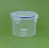 Frascos de almacenamiento con cierre hermético, recipientes de plástico de grado alimenticio para almacenamiento, botellas dispensadoras de miel y pepinillos, frascos para cereales de cocina al por mayor