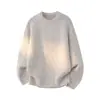 Nuevo suéter casual para hombre otoño e invierno 2026, marca cómoda de moda, corte holgado, talla grande, cuello redondo, jersey, suéter de punto multicolor para hombre