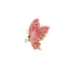 Broche de Perla Mariposa Rosa, Gama Alta, Lujo Accesible, Ramillete de Gama Alta, Hebilla de Cinturón, Solapa, Accesorios de Pines Pintados