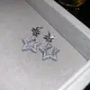 Pendientes de botón de perla geométrica con estrella de circón de aguja plateada, estilo minimalista, temperamento de nicho, pendientes versátiles, lujo ligero, sensación de alta gama