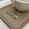 S925 Sterling Silver Bow Colar Novas Mulheres High Design Sense Jewelry Simples nicho Collarbone Chain Girl