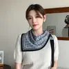 Bufanda Pequeña Cálida de Otoño e Invierno Xiaozhong Bufanda de Cabeza de Correa Tejida de Moda Bufanda Versátil para Mujer Protección Triangular para Hombro y Cuello