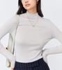Camiseta Básica Cuello Alto/Cuello Cisne Minimalista "Colorist" Lavable de Lana Italiana Sin Costuras