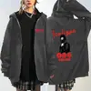 Bts Min Yoongi Figura Mascarada Hooligan Moletom com Zíper Cardigan Casual Solto Roupa Exterior