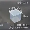 Caja cuadrada de plástico transparente de material PP con tapa, soporte magnético abatible, encendedor, caja de embalaje a prueba de polvo para productos digitales 3C