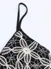 Comércio Exterior Transfronteiriço Roupas Femininas Moda Europeia e Americana Estilo Resort Vestido Midi Suspensório Decote V Bordado 3897112