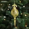 Decoraciones de Navidad, adornos dorados para árbol de Navidad, copos de nieve creativos, zapatos de cristal, colgantes de renos, accesorios galvanizados, colgantes