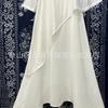 Vestido blanco con mangas de siete puntos, estilo étnico, con temperamento retro literario, venta al por mayor de fábrica, teñido anudado, venta al por mayor
