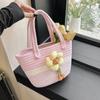 Bolsa de Flor de Paja Bolso de Mujer Estilo Nacional Verano Nuevo Estilo Étnico Fresco Bolso de Hombro Bolso de Mano Estilo Occidental Bolso Tote