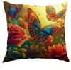 Rosas Que Se Detuvieron en las Flores al Atardecer de Primavera Se Presentan en la Funda de Almohada Más Vendida Transfronteriza de Temu, Hecha a Medida por el Fabricante de Origen