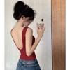 2896# pure hot girl irregular all- match beleza de volta camisola desgaste do verão das mulheres com almofada no peito dentro e fora slim fit