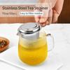 Colador de Té Personalizado de Acero Inoxidable 304 con Tapa, Colador de Café de Doble Asa, Filtro Infusor de Té, Juego de Coladores de Té