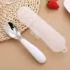 Acero Inoxidable 304 Cuchara Yuanbao Cuchara para Bebé Cuchara para Comer Cubiertos Portátiles para Niños Cuchara para Comida Complementaria Cuchara para Postre Cuchara