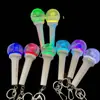 Fuyingyi Bastão Luminoso Mini Chaveiro com Pó Solto Lantejoulas Cobertura de Bola Redonda Fabricante DIY Estrela Torcida Atacado