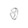 Anillo Geométrico de Moda de Venta Caliente Transfronteriza, Anillo de Gama Alta Estilo Europeo y Americano, Circonita Microincrustada, Anillo Dulce, Fresco y Versátil para Mujer