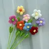 Dou-lhe uma Flor Vermelha Pequena, Flor de Lã, Flor Única Trançada, Presente de Dia das Mães e Ação de Graças, Decoração de Flor Artificial