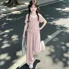 Conjunto de Verano para Niñas: Elegante Camiseta Nueva de Manga Corta Dopamina y Pantalones Largos Casuales para Niños Mayores, Conjunto Deportivo de Dos Piezas