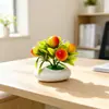 Fornecimento direto transfronteiriço de cinco grandes bonsais de frutas artificiais para decoração de casa de Ano Novo, ornamentos de plantas verdes em vaso de frutas da sorte de espuma