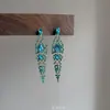 Preciosos Pendientes Largos de Tejido Dorado Lágrimas de Tiburón Pequeño Pendientes que Crean Atmósfera y Hacen que la Cara Parezca Más Pequeña