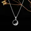 Nuevo estilo ins collar de plata joyería mujeres no se decolora simple alto sentido titanio acero collar mujeres fabricantes venta al por mayor