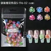 Joyería para Uñas Artísticas Nueva Transfronteriza, Colores Fluorescentes Coloridos, Joyería de Resina Estéreo de Mariposa de Bosque Salvaje para Uñas